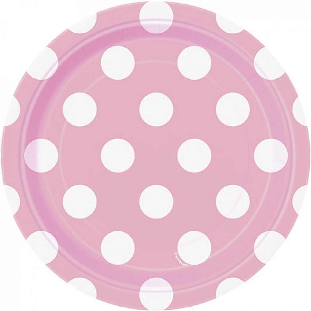 Ροζ Πουά Πιάτα Μικρά για πάρτι