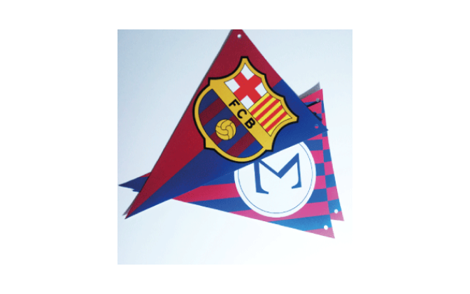  FCB Barcelona  Σημαιάκια ΧΡΟΝΙΑ ΠΟΛΛΑ  no2  για διακόσμηση πάρτι