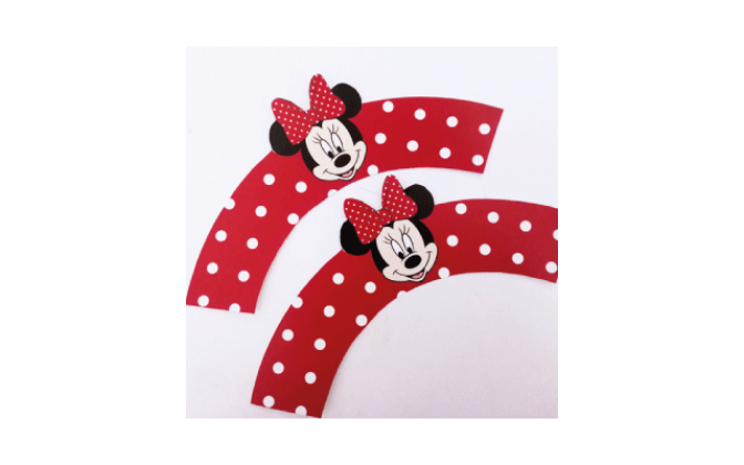Minnie Mouse Διακοσμητικά Cupcake Wrappers (12τεμ)