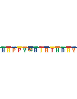 Lego Σημαιάκια Happy Birthday για διακόσμηση παιδικού πάρτι