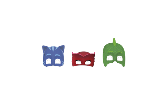 χάρτινες μάσκες pj masks